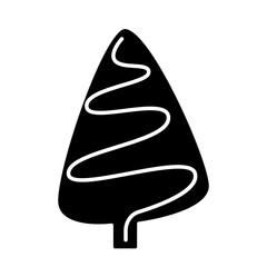 Christmas tree icon in glyph style