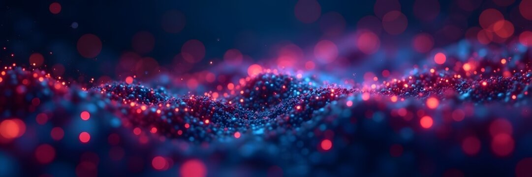  Abstract digital streams, motion blur, glowing nodes, high tech, communication