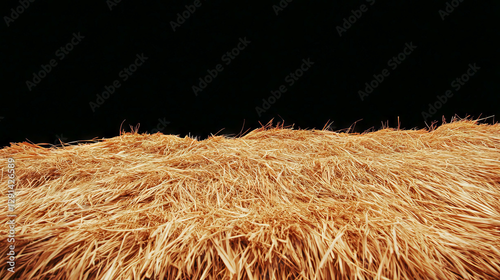 Aufkleber rustic thatched roof texture with natural straw patterns for design and decoration