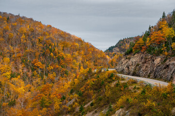 Beautiful Capre Breton in nova Scotia during the fall