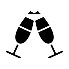 Cheers icon in glyph style