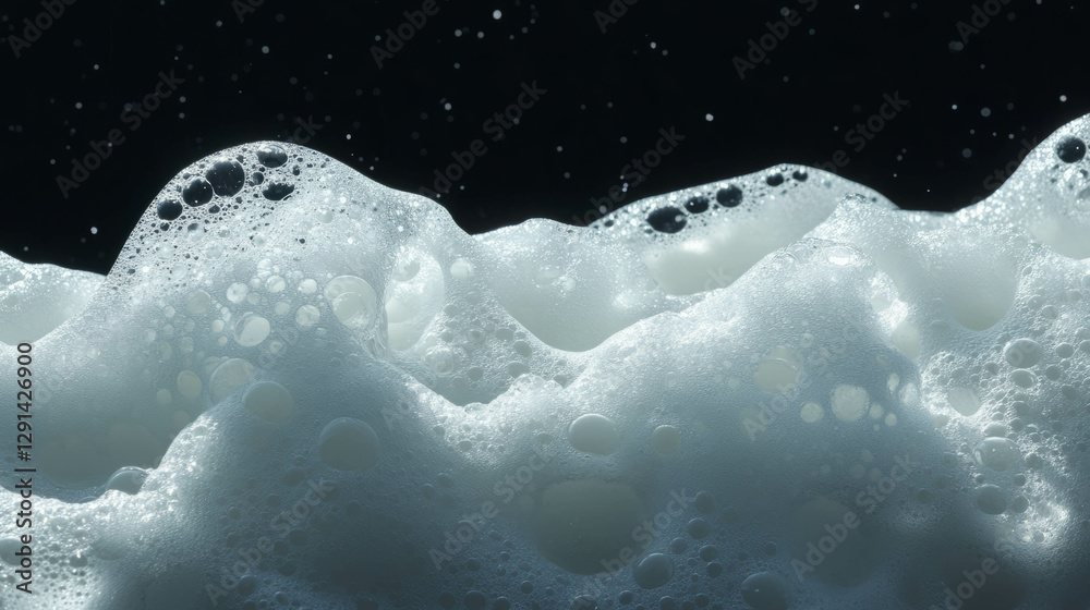 Poster Abstract foam texture with dark background for design concepts