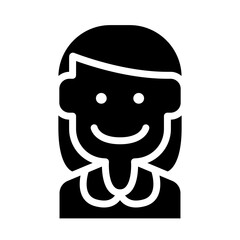 Woman icon in glyph style