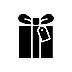 Gift icon in glyph style
