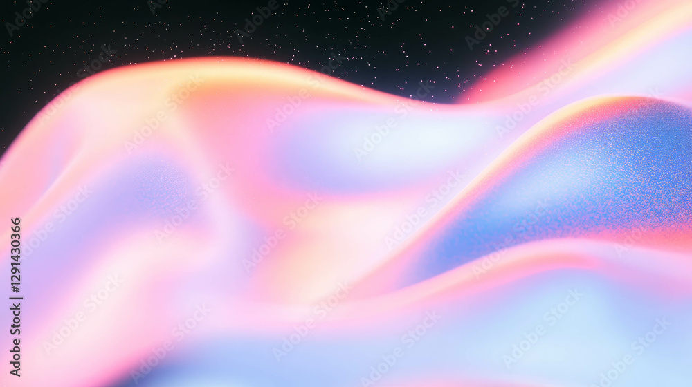 Poster abstract waves of light with vintage pastel tones and ethereal shapes for decorative background desi