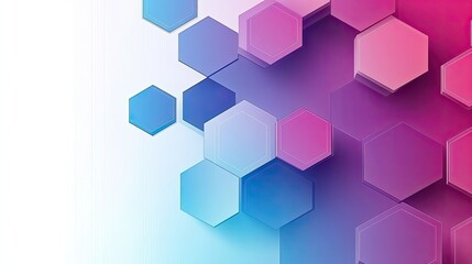 Colorful Hexagonal Shapes Creating Abstract Modern Background Design
