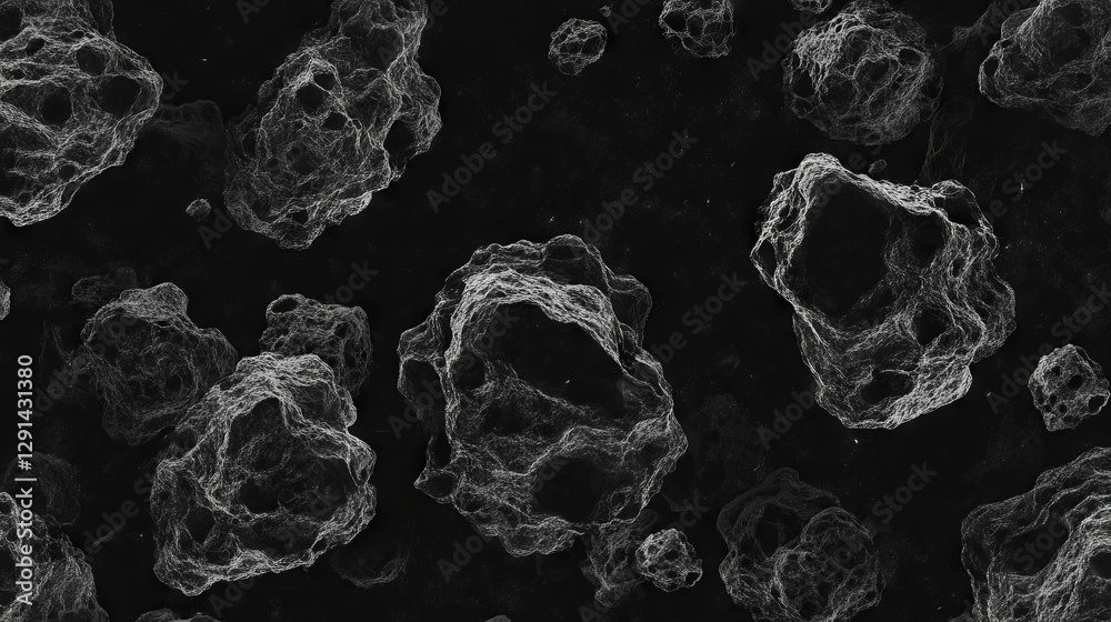 Poster volcanic ash texture with dark background for design projects