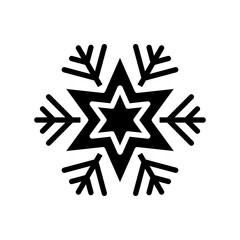 Snowflake icon in glyph style