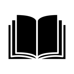Book icon in glyph style