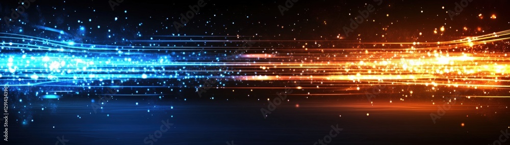Poster abstract background with glowing lights and soft colors creating a modern digital design