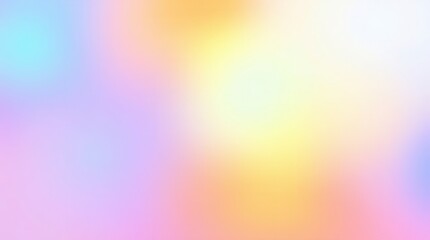 Obraz premium A dreamy gradient background in soft pastel colors with a blend of yellow, pink, and purple hues.