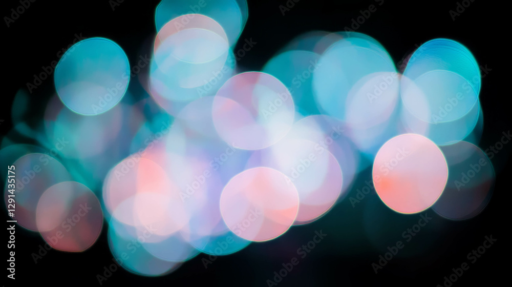 Poster Soft white light gradient with abstract bokeh background for design