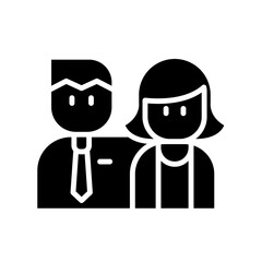 Friends icon in glyph style