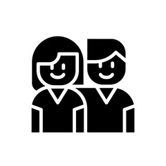 Friends icon in glyph style