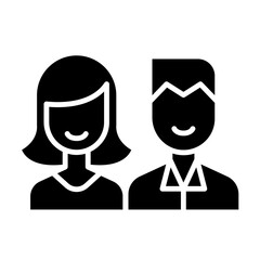 Friends icon in glyph style