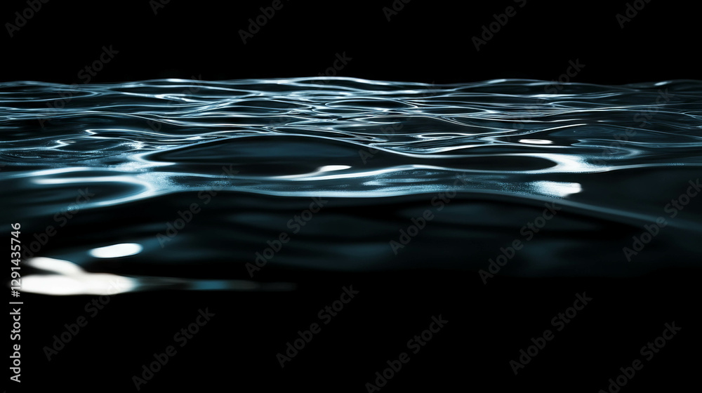 Poster abstract light reflection on rippled water surface for artistic background design
