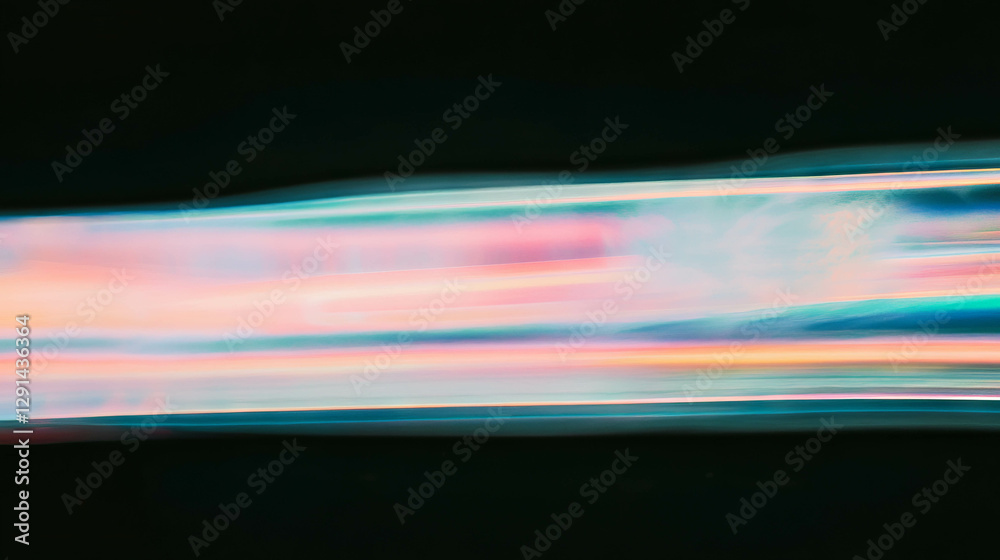 Poster abstract light streaks with colorful highlights on dark background for creative design