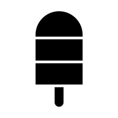 Ice cream icon in glyph style