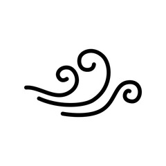 Wind icon in glyph style