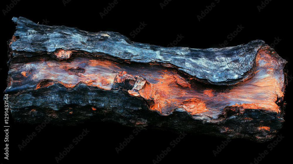 Poster Rustic wooden bark texture with natural patterns for design or background use