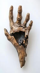 Face, Human Hand, Sculpture, Wood Carving, Abstract Image, Texture, Pattern Background, Wallpaper, Smartphone Cover and Screen, PC, Laptop, 9:16 and 16:9 Format