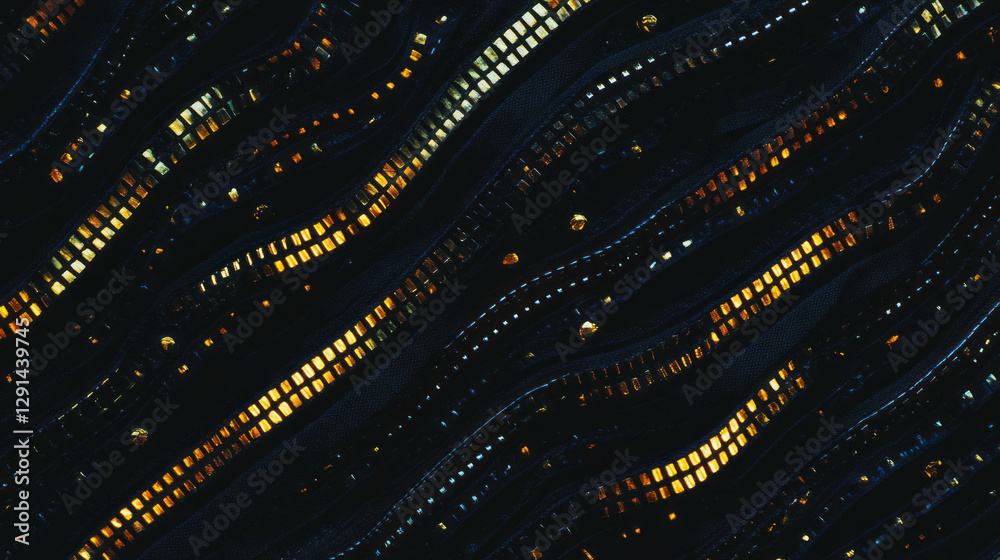 Poster abstract geometric background featuring pattern of zippers and contrasting colors for modern design