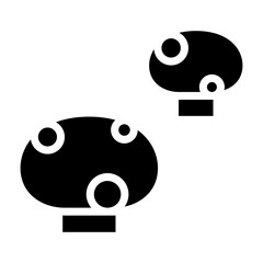 Mushroom icon in glyph style