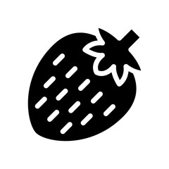 Strawberry icon in glyph style