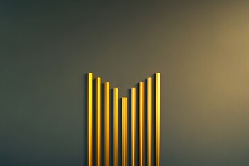 Obraz premium Golden bars arranged in unique pattern create an eye-catching ge