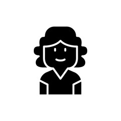 Woman icon in glyph style