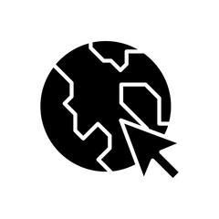 Internet icon in glyph style