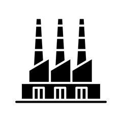 Obraz premium Industry, factory icon in glyph style