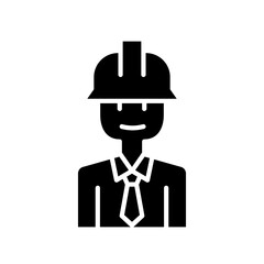 Engineer icon in glyph style