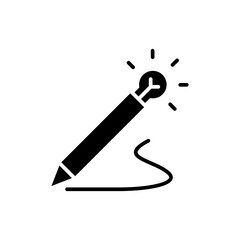 Creative icon in glyph style