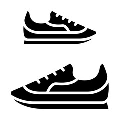 Sneaker icon in glyph style