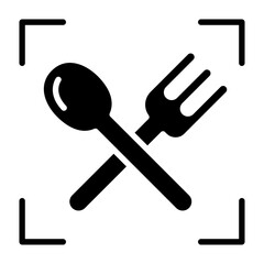 Diet icon in glyph style