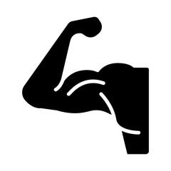 muscle icon in glyph style