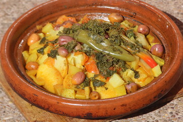 Tajine Close Up, Traditional Moroccan Food