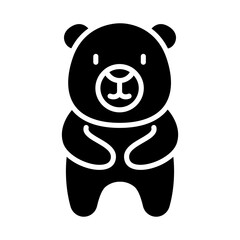 Bear icon in glyph style