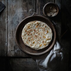 Indian Food Photography on Kitchen Table Ghobi Paratha