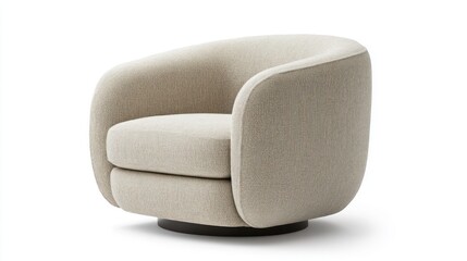 Fototapeta premium Modern Barrel Chair on White Background