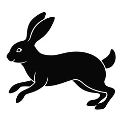 black rabbit silhouette