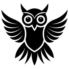 owl on white background