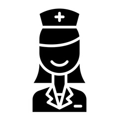 Nurse icon in glyph style