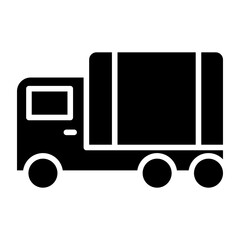 Truck icon in glyph style