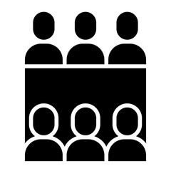 Meeting icon in glyph style