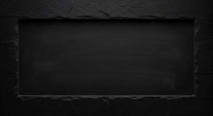 A blackboard or black stone texture with an empty space for text.