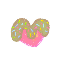 Delicious homemade cookies are carefully painted with watercolors, giving them a beautiful and vibrant color