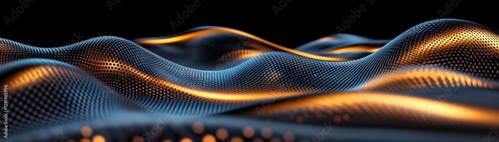 Poster Abstract 3d background with wavy lines and waves in dynamic flowing pattern