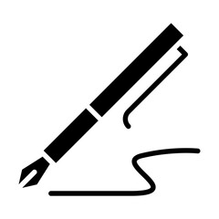 Signature icon in glyph style